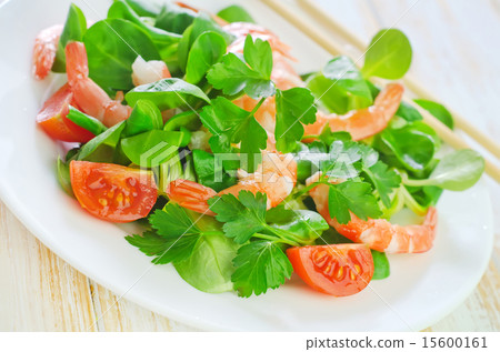 shrimps with salad shrimps with salad 15600161