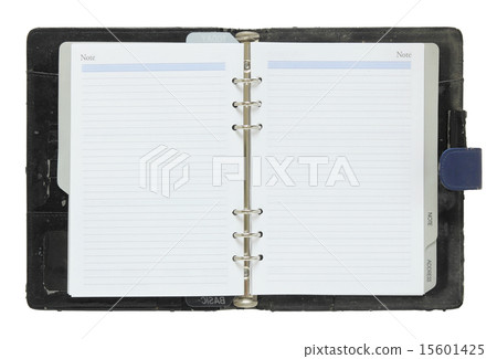 old notebook open isolated on white old notebook open isolated on white 15601425