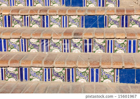Staircase with patterned ceramic tiles Staircase with patterned ceramic tiles 15601967
