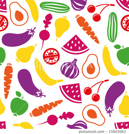 fruits and vegetables seamless pattern 15603063