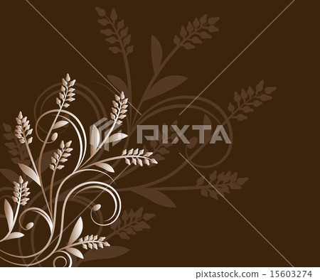 Brown Floral Background 15603274