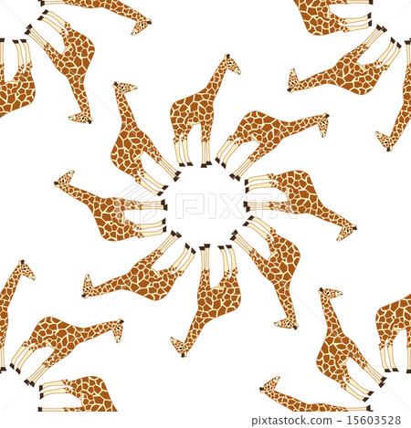 seamless giraffe pattern - Stock Illustration [15603528] - PIXTA