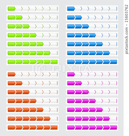Progress bars in four colors for websites 15603762
