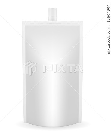 white packaging foil for ketchup or sauce vector 15604904