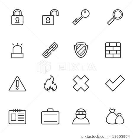 Security icons - Stock Illustration [15605964] - PIXTA
