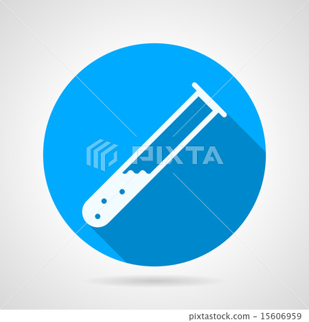 Test tube flat round vector icon - Stock Illustration [15606959] - PIXTA