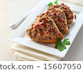 Liver pate with paprika on slices of bread 15607050