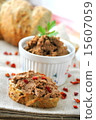 Liver pate with paprika with slices of bread 15607059