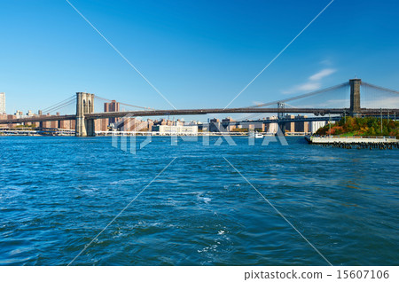 Manhattan skyline view from Brooklyn Manhattan skyline view from Brooklyn 15607106