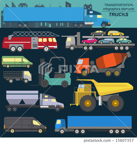 Set of elements cargo transportation Set of elements cargo transportation 15607357