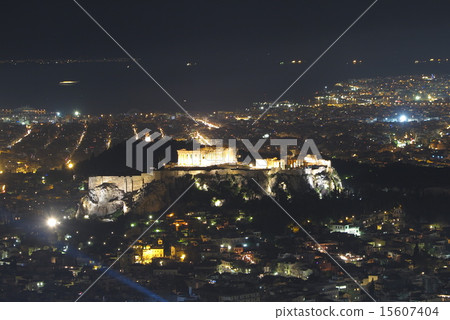 雅典（雅典）的夜景 15607404