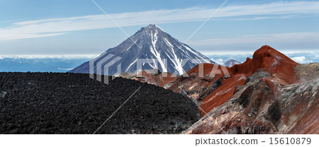 View on crater active Avacha Volcano. Kamchatka View on crater active Avacha Volcano. Kamchatka 15610879