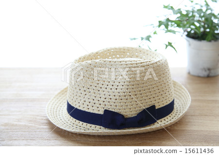 图库照片: 绒毡帽 草帽 彩带