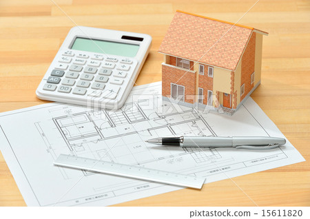 Architectural model, house model, image of mortgage 15611820