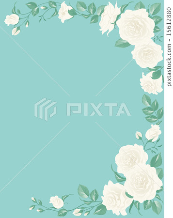 Rose card _ light blue background 15612880