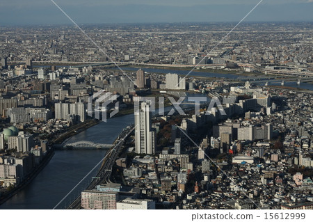 Tokyo Townscape toward Sumidagawa Kitasenju Tokyo Townscape toward Sumidagawa Kitasenju 15612999