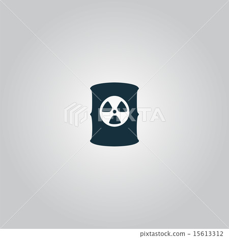 Container with radioactive waste vector icon 15613312