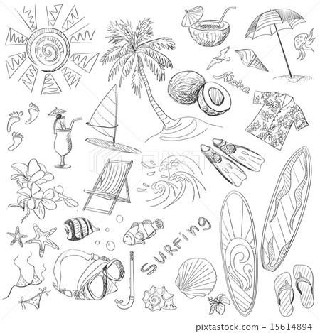 surfing hand draw doodles surfing hand draw doodles 15614894