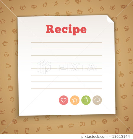 Blank Recipe Card Template - Stock Illustration [15615144] - PIXTA