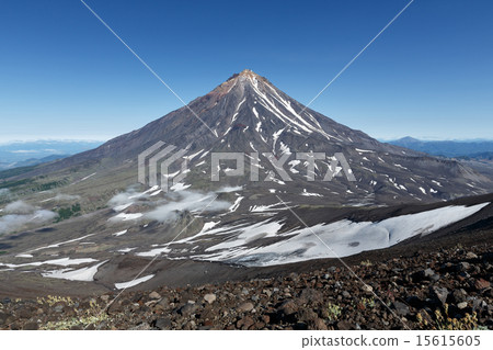Kamchatka landscape: active Koryaksky Volcano 15615605