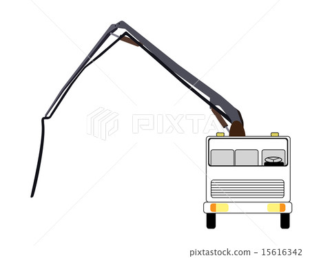 Machine Concrete Pump. Vector Illustration. 15616342