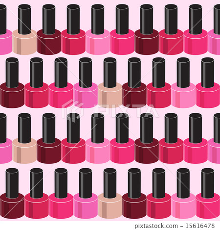 Realistic Nail Polish Seamless Pattern Background Vector Illustr 15616478