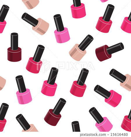 Realistic Nail Polish Seamless Pattern Background Vector Illustr 15616480