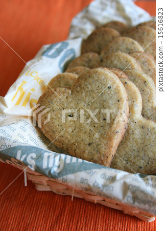 Handmade heart shaped cookie 15616823