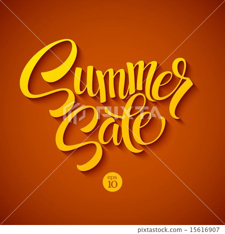 Summer sale message on orange background Summer sale message on orange background 15616907