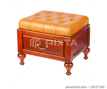 Luxury leather pouf 15617160