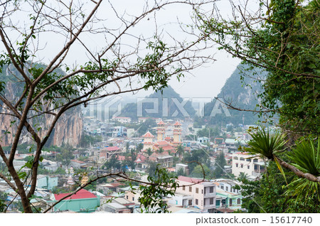 View on Danang marble town from top of Am Phu 15617740