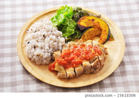 Cafe rice (chicken saute garlic tomato sauce) with recipe Cafe rice (chicken saute garlic tomato sauce) with recipe 15618306