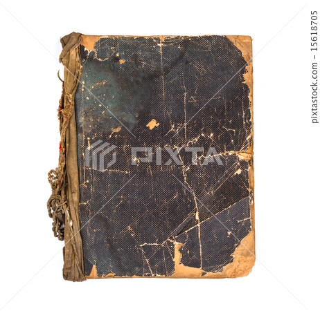 Old book on white background Old book on white background 15618705