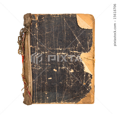 Old book on white background 15618706