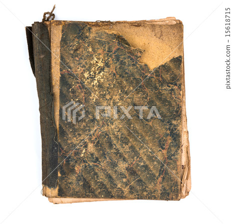 Old book on white background Old book on white background 15618715