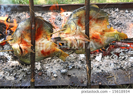 Fish on the grill Fish on the grill 15618934