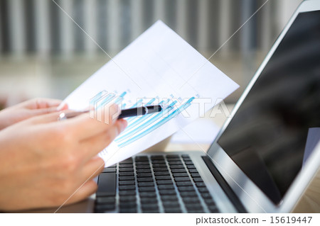 Close-up of business person use laptop Close-up of business person use laptop 15619447