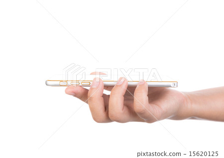 Female hand holding gold mobile phone smartphone Female hand holding gold mobile phone smartphone 15620125