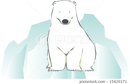 Polar bear and iceberg sitting 15620171