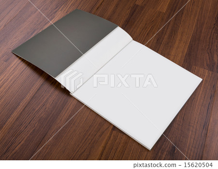 Blank catalog, magazines,book mock up on wood   15620504
