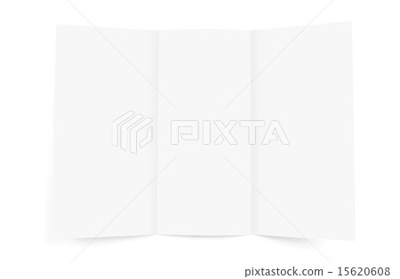 Blank white Brochure paper on white background Blank white Brochure paper on white background 15620608