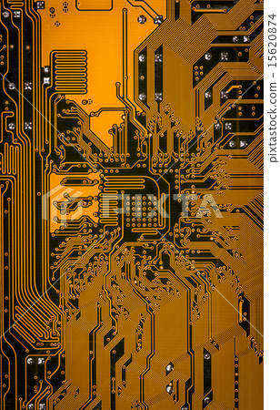 Close up of a printed computer circuit board Close up of a printed computer circuit board 15620874