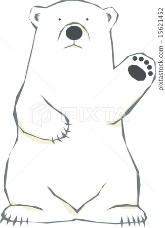 Polar bear raising hands 15621452