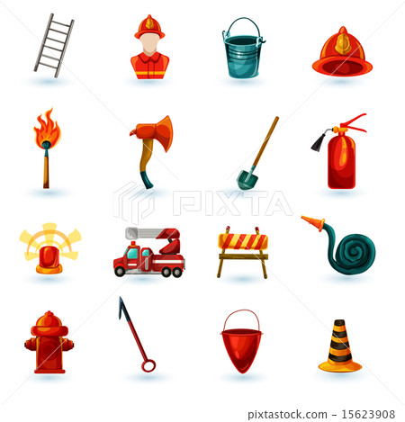 Firefighter Icons Set Firefighter Icons Set 15623908