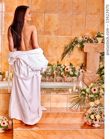 Woman at luxury spa. 15623970