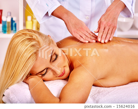 Woman getting facial massage . Woman getting facial massage . 15624016