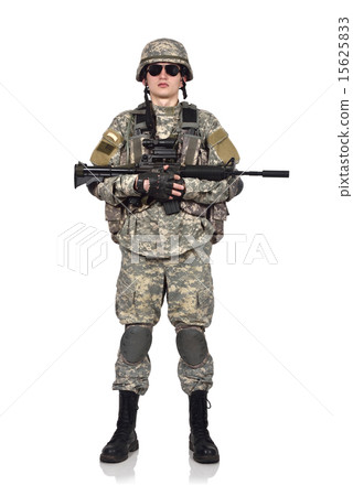 soldier with rifle 15625833
