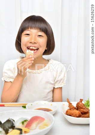 A girl who eats sushi 15626259