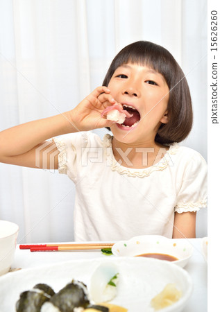 A girl who eats sushi 15626260