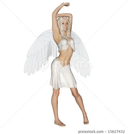 發生3DCG例證材料的逗人喜愛的天使 發生3DCG例證材料的逗人喜愛的天使 15627432